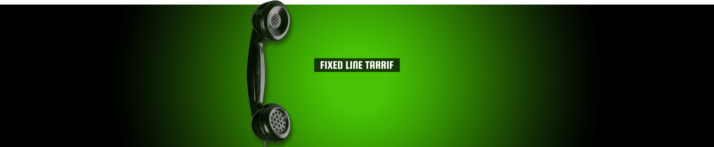 52Degrees fixed line tariffs - feature image | a black old-fashioned phone on a vivid green background | Telecoms Solutions, Norwich